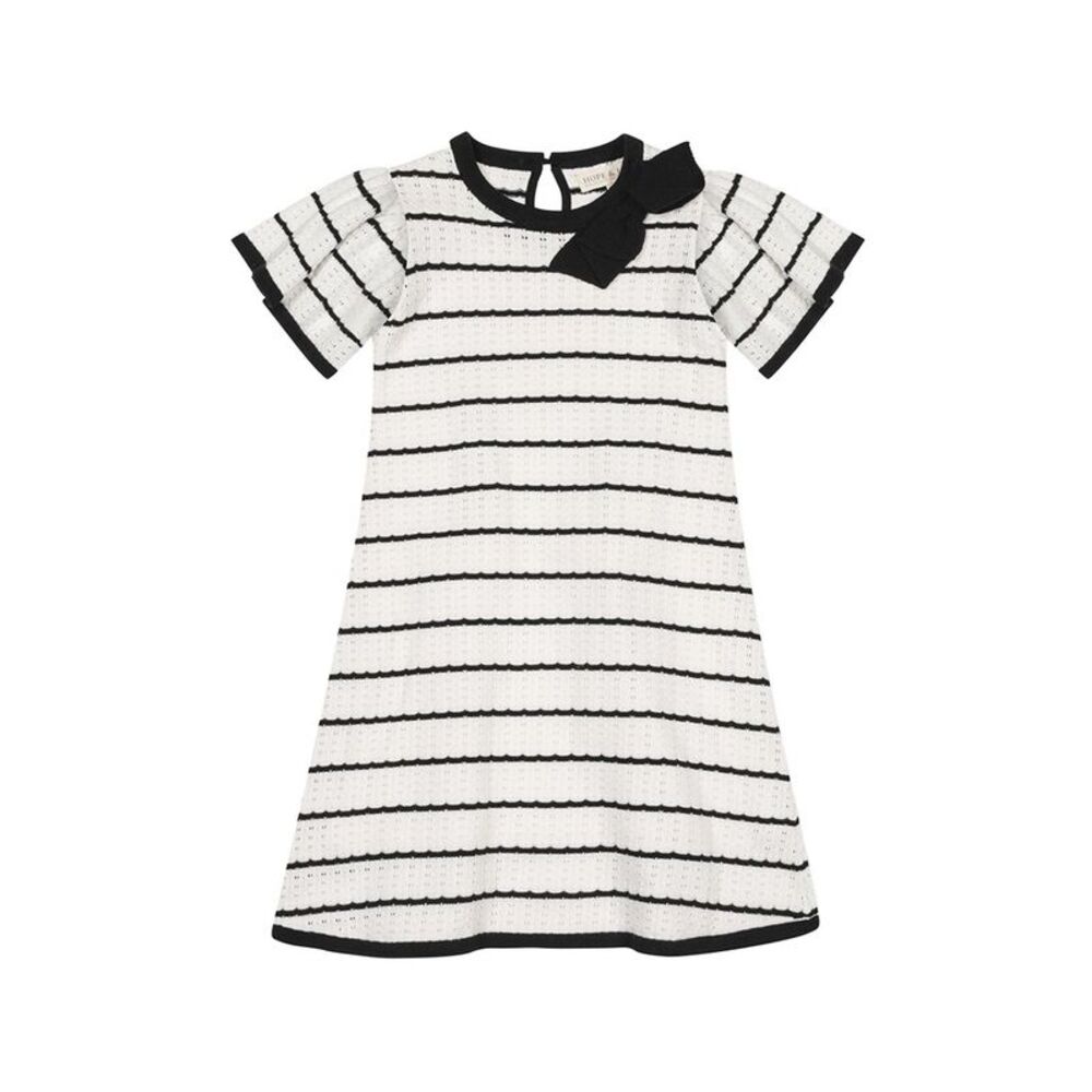 Hope & Henry Girls  Organic Bow Detail Pointelle Sweater